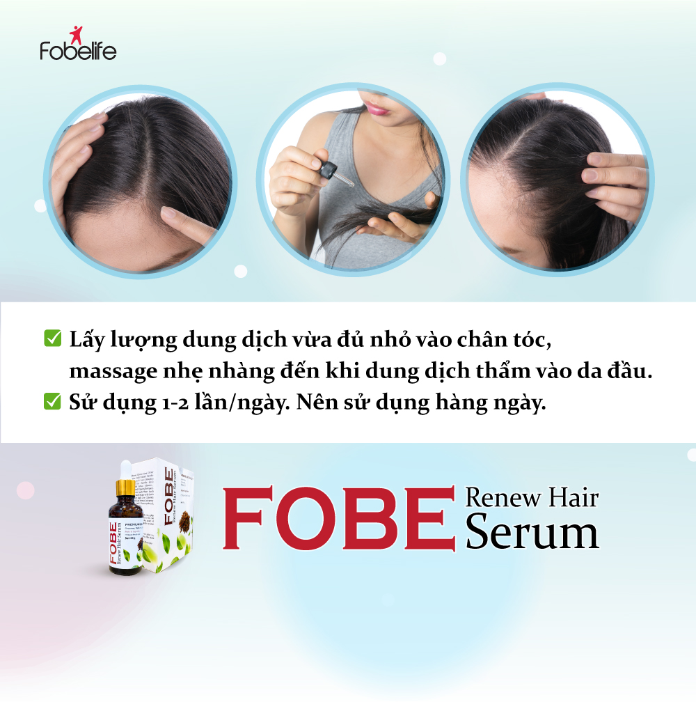 Serum Giúp Đen Tóc Làm Chậm Bạc Tóc Cung Cấp Dưỡng Chất Chân Tóc Fobe Hair 50ml