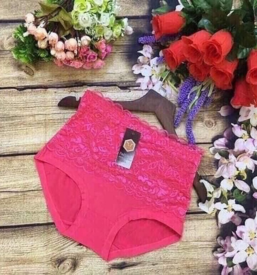 Combo 10 quần lót ren cạp cao chất coton cao cấp