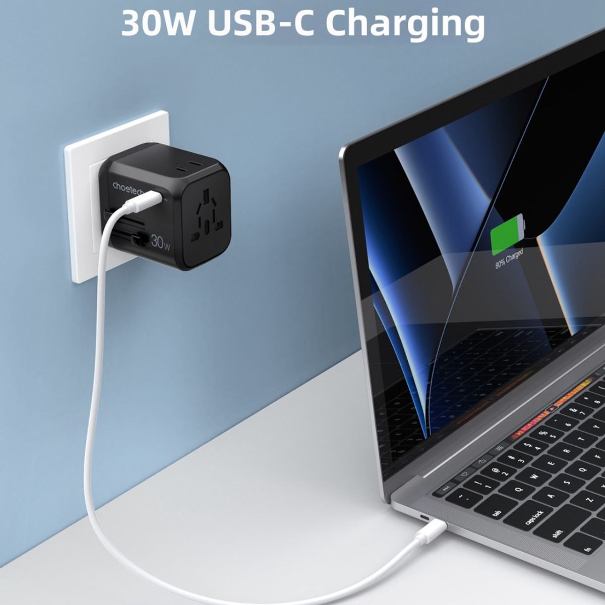 Củ sạc Choetech PD5008 du lịch đa năng 35W  (Bản nâng cấp)- Hàng chính hãng