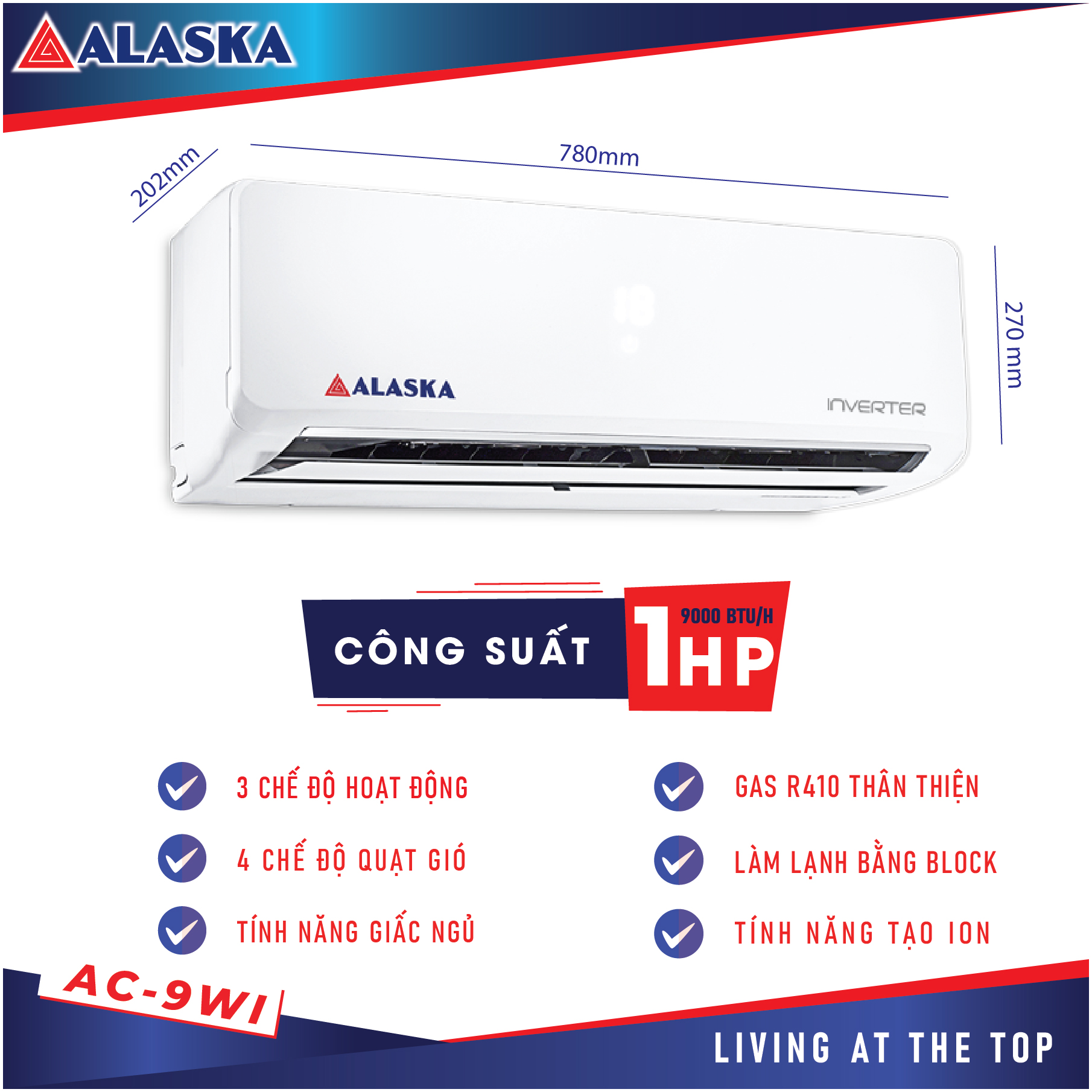Máy Lạnh / Điều Hòa Alaska AC-9WI 1HP