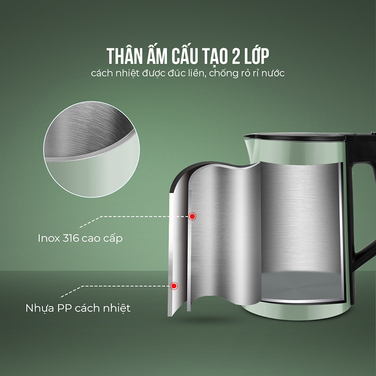Ấm đun siêu tốc Elmich 1.7L KEE-3856 - Hàng chính hãng