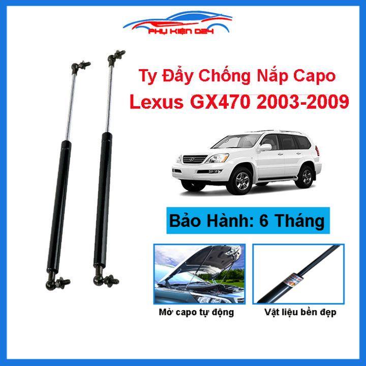 Ty thủy lực chống nắp capo Lexus GX470 2003-2004-2005-2006-2007-2008-2009 hỗ trợ mở tự động kèm phụ kiện lắp