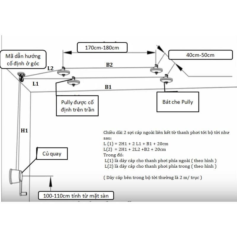 Cuộn cáp inox 304 cho dàn phơi thông minh Hòa Phát chống han gỉ, sờn đứt