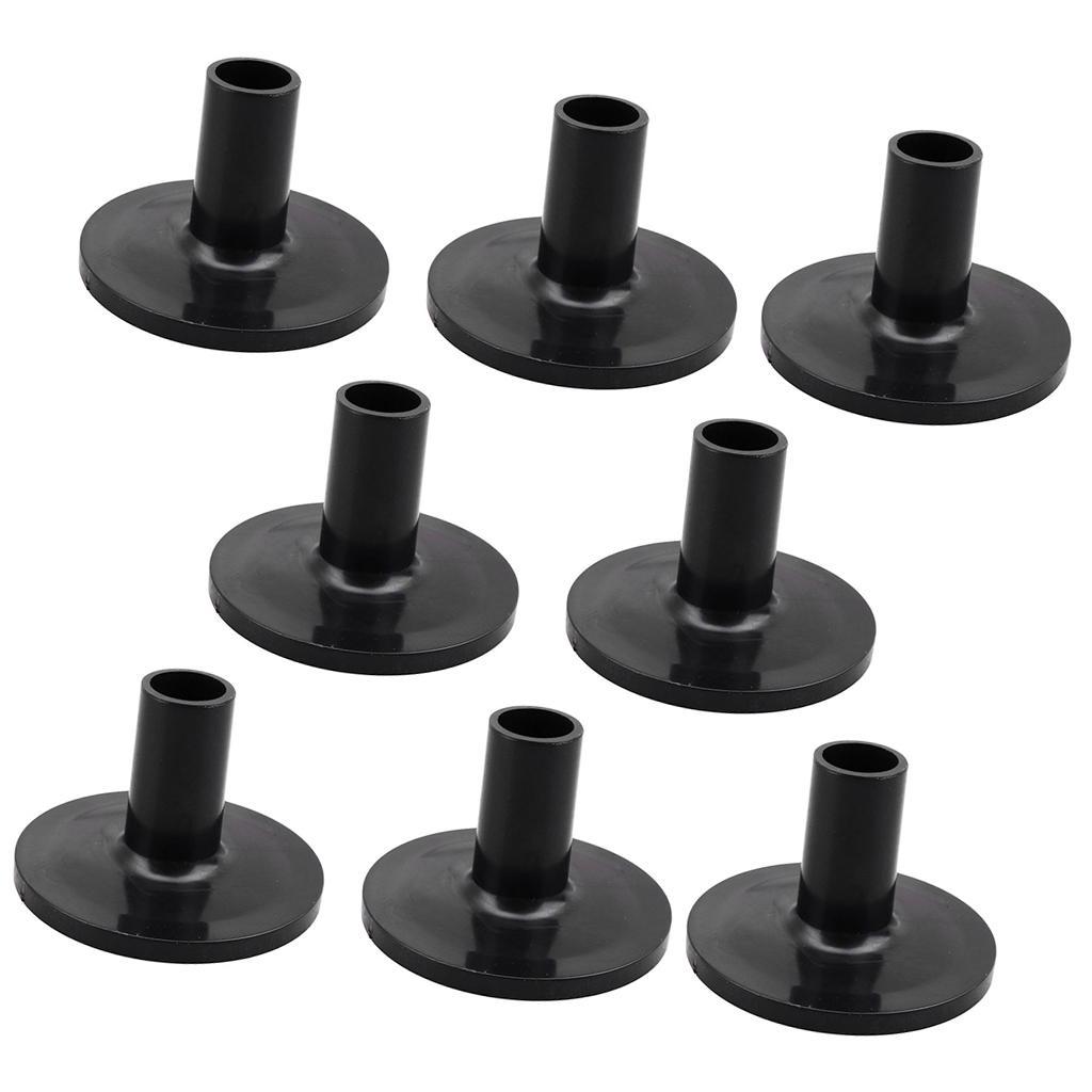 2x 8pcs / Set Cymbal Stand Sleeves with Flange Base for Drum Set Kit