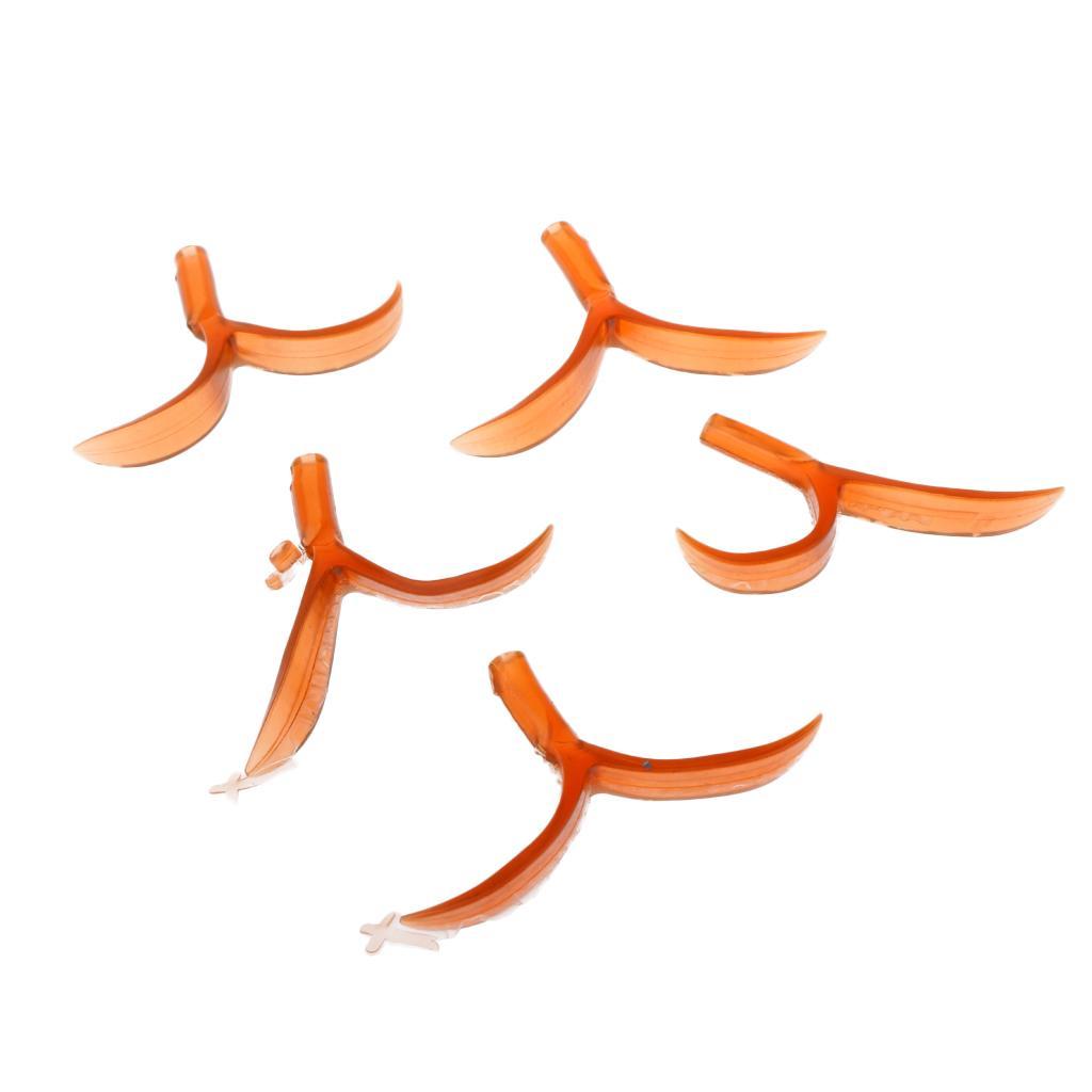 5pcs Soft Lure Tail for Lures Spoons Bass Fishing Hooks, Split Tail 6.5 x 4cm