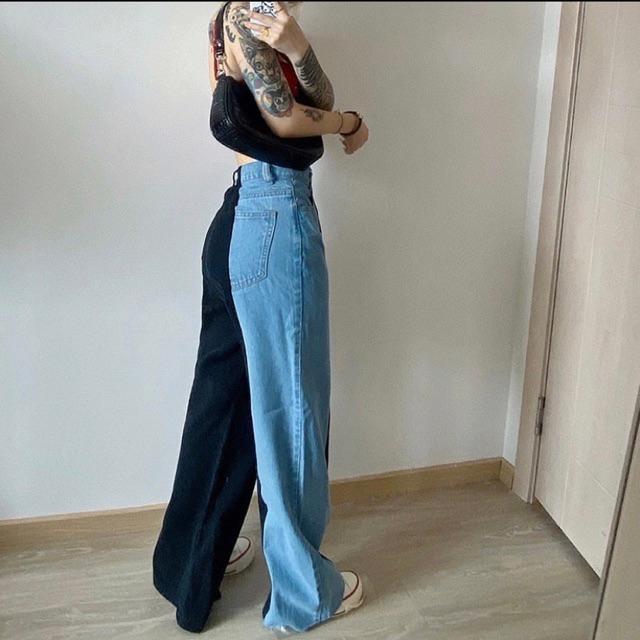 JEANS 2 MÀU ĐEN XANH