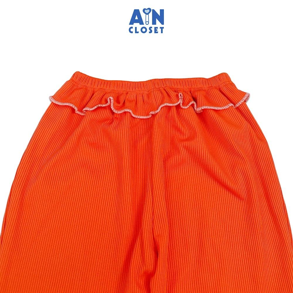 Quần Legging dài bé gái họa tiết Gân Cam Thun cotton - AICDBGESAZCY - AIN Closet
