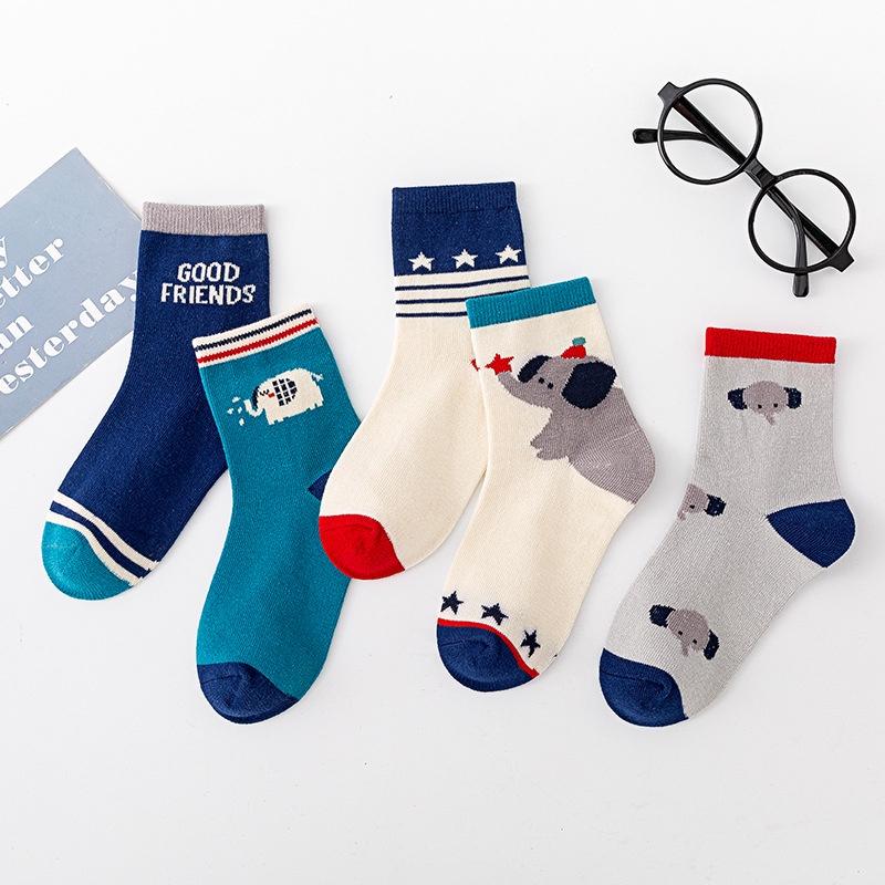 Set 5 đôi tất len cao cổ cho bé trai và bé gái nhiều màu sắc size từ 1 đến 13 tuổi