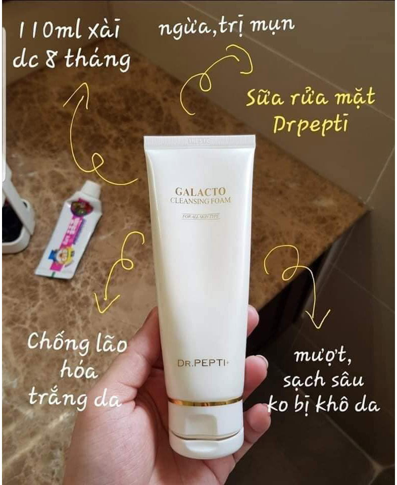 Sữa Rửa Mặt Dr.Pepti+ Galacto Cleansing Foam 110ml