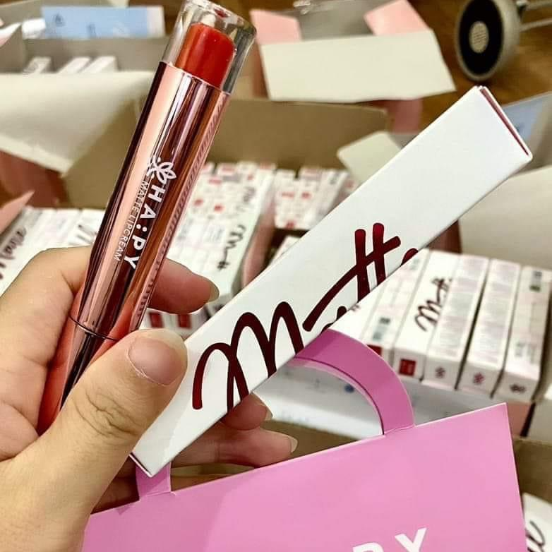 Son kem lì lì HA:PY Matte Lip Cream MiniGarden lâu trôi bền màu không chì kháng nước giữ màu 24h không lem dính khẩu trang