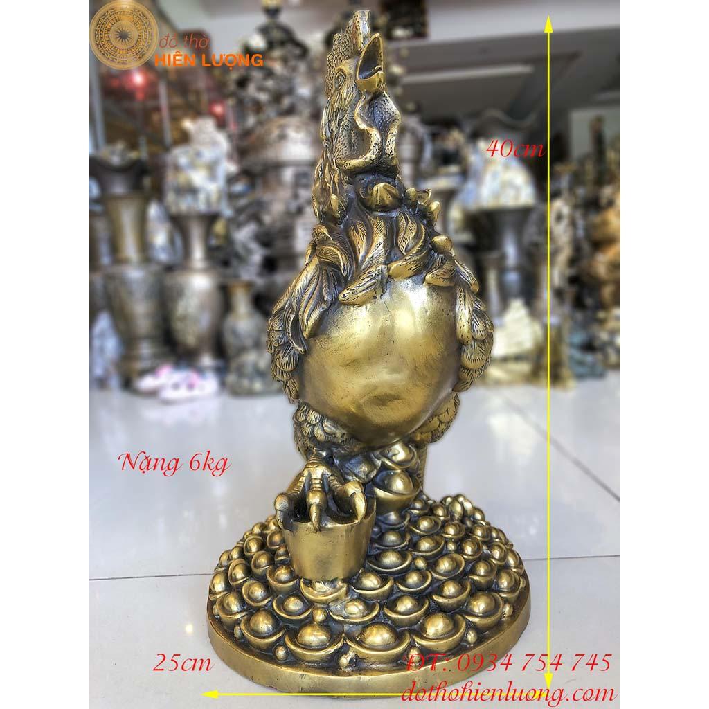 Tượng Gà Trống Tài Lộc Cao 40cm