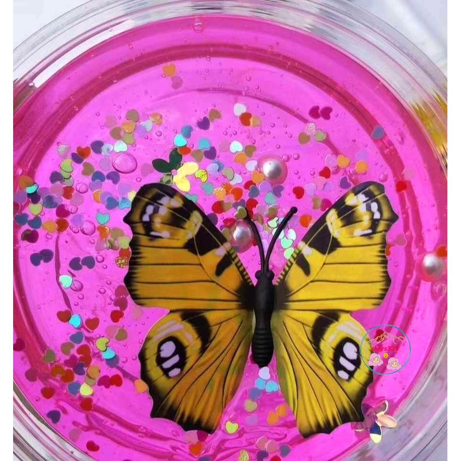 Slime BƯƠM BƯỚM nhũ 9 màu cực đẹp Đồ chơi hũ slam chất nhờn ma quái squishy 120ML