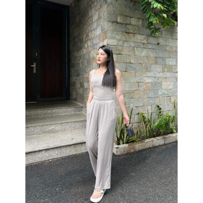 Set đồ nữ áo 2 dây bản to mix quần ống xuông siêu xinh