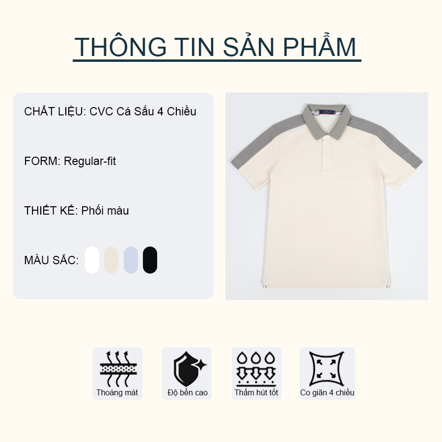 Áo Thun Polo Nam Cao Cấp VIỆT PHÁP / Form Basic - Chất liệu cotton co dãn thấm hút mồ hồi tốt 3201