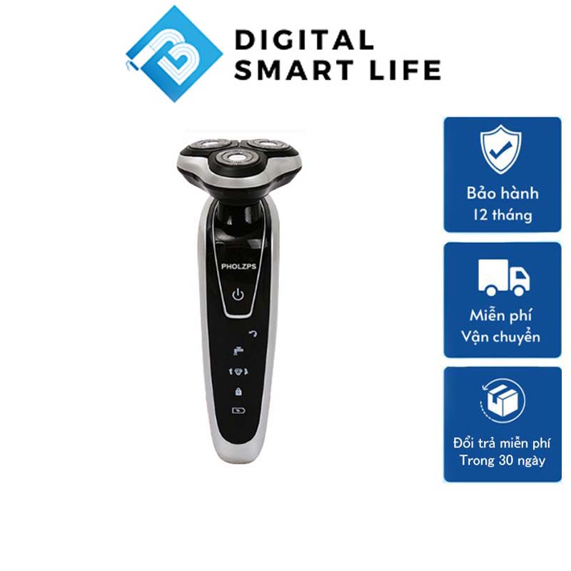 Máy Cạo Râu Đa Năng 4 In 1 Hàn Quốc Cao Cấp Smart Pholzps Tông Đơ Cắt Tóc Tỉa Lông Mũi Massage Mặt Dao Cạo Râu Điện Xiaomi Khô Chống Nước Ipx7 Có Thể Thay Lưỡi Dao Cạo Râu Pin Trâu