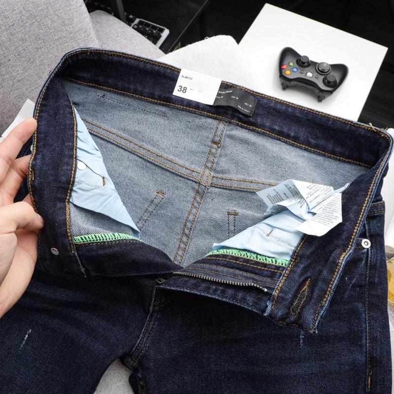 Quần Jean Nam PB đen xám-Form Slimfit - chất vải co dãn - ống ôm