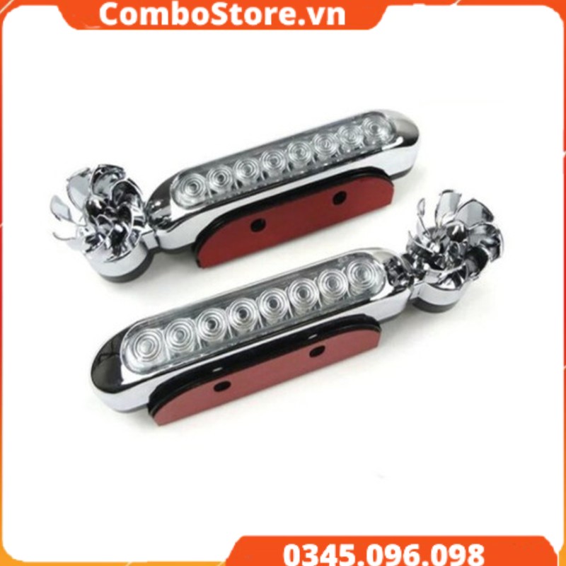 Bộ 2 đèn led ban ngày trang trí ô tô - Bộ 2 đèn led ban ngày dùng cho xe hơi năng lượng gió cao cấp