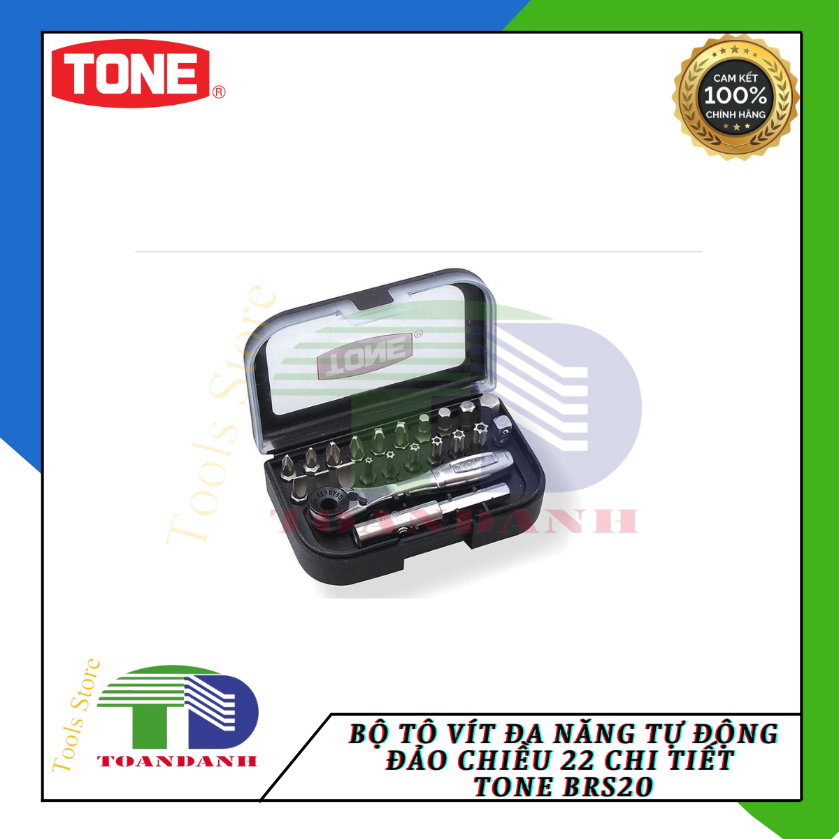 Bộ tô vít đa năng tự động đảo chiều 22 chi tiết cao cấp JAPAN TONE BRS20