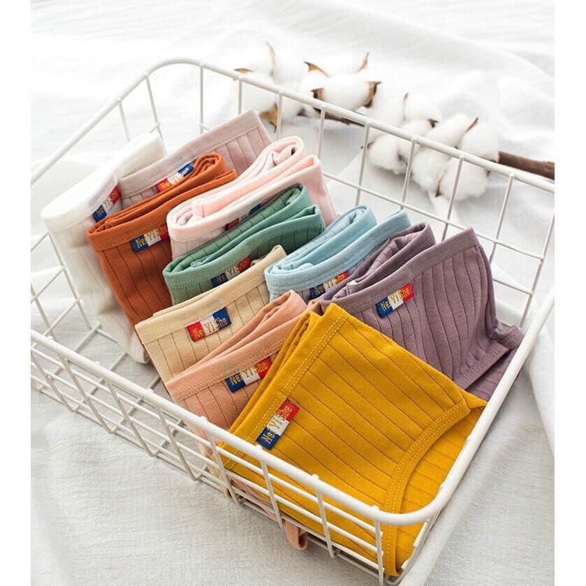 LỐ 10 CHIẾC QUẦN LÓT COTTON TĂM CỜ PHÁP CÁ TÍNH