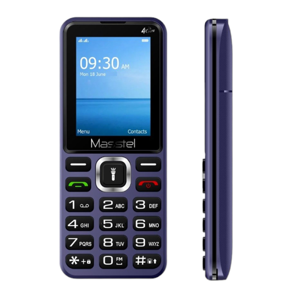 Điện thoại Masstel izi T2 4G(LTE), Màn hình 2.4 inch, Đèn pin siêu sáng, Loa to - Hàng chính hãng