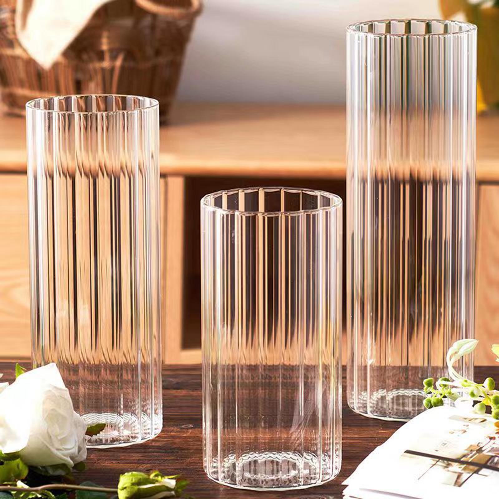 Glass Vases Glass Flower Vase Aesthetic Flowers Holder Dried Flower Container  Vase Terrarium Plant Holder for Dining Room Desktop
