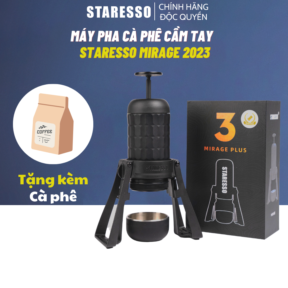 Máy pha cà phê cầm tay Staresso, máy ép cafe Espresso Staresso bản mới 2023 - Hàng chính hãng