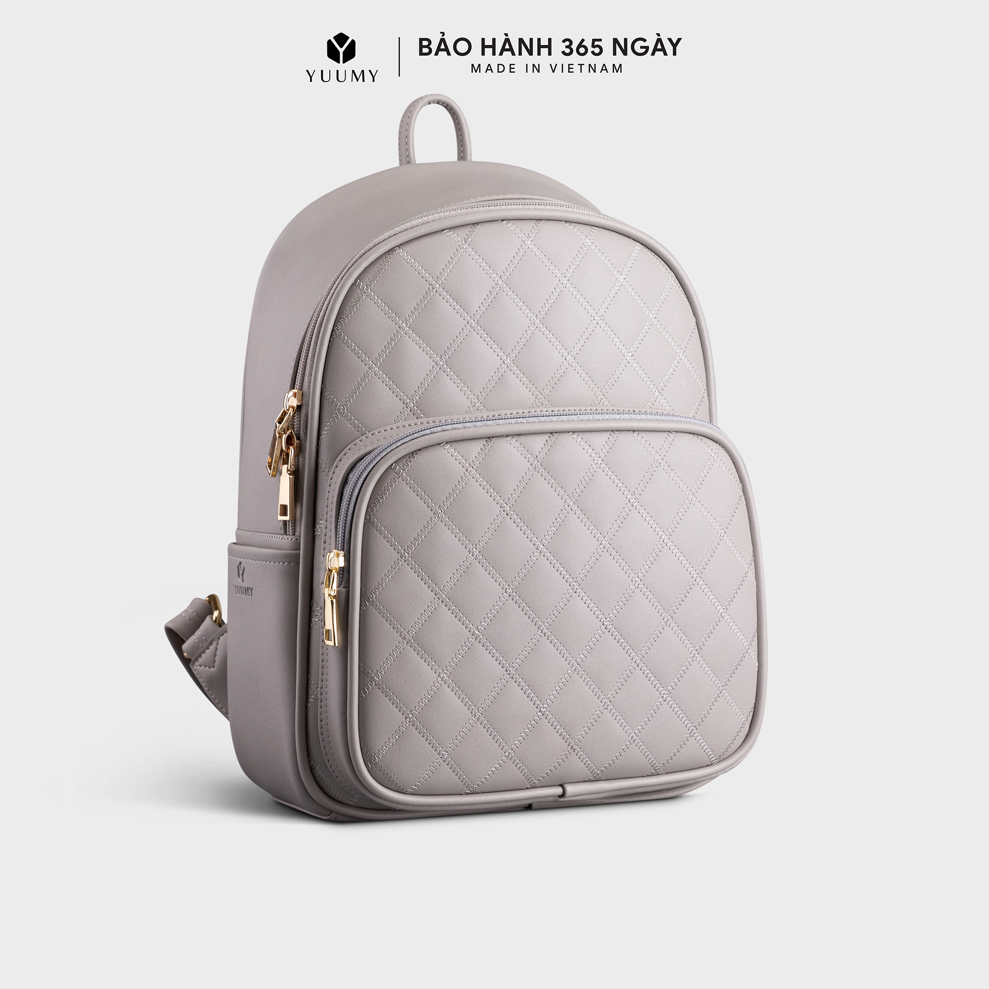 Balo Da Nữ Họa Tiết Quả Trám Yuumy Seasand Yba62 - Xám