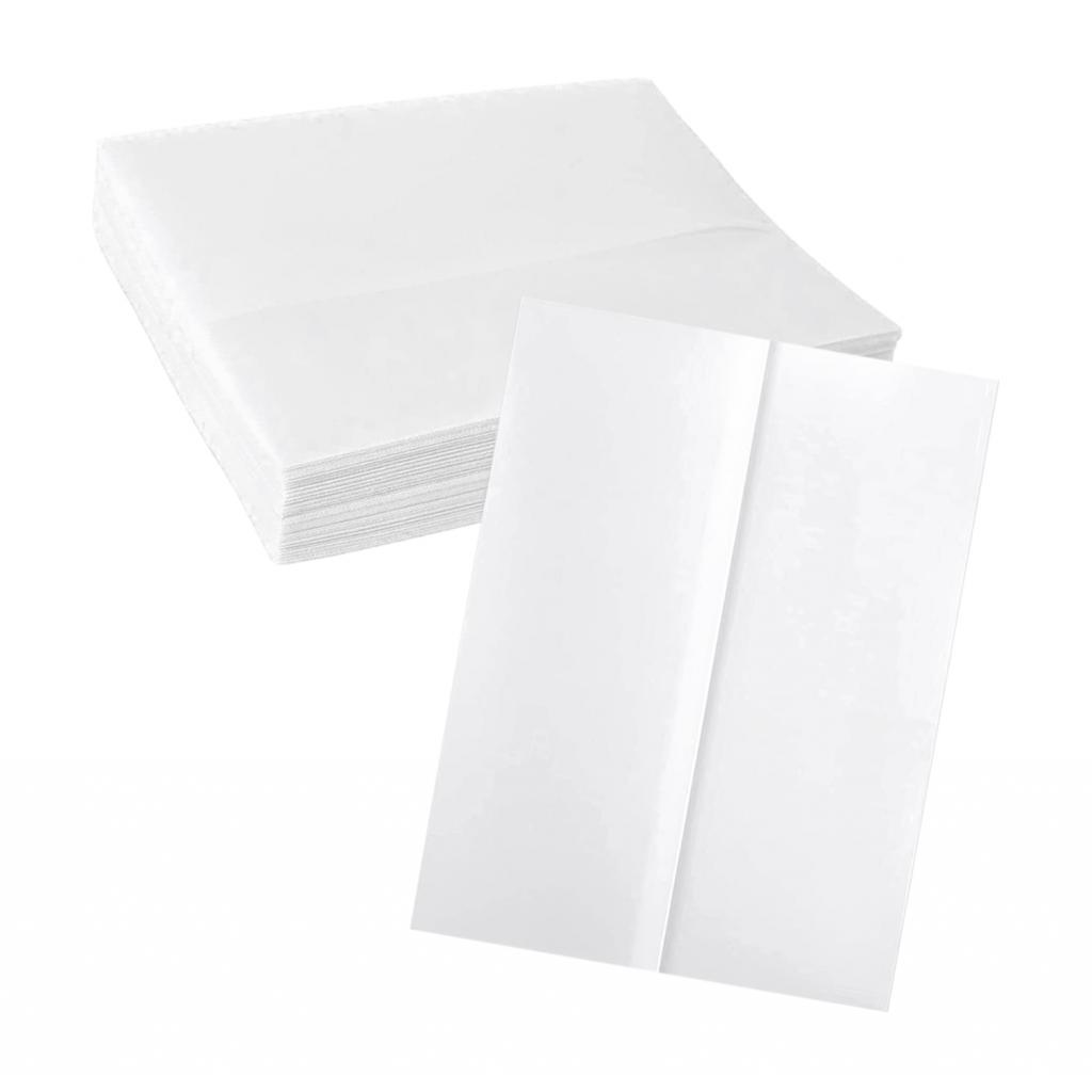 50Pcs Wedding Invitations Wrap, Paper Envelope Liners, Folded Invitations Jackets, Invitations Paper for Animation Sketching Baquet, Photo Overlays Cards