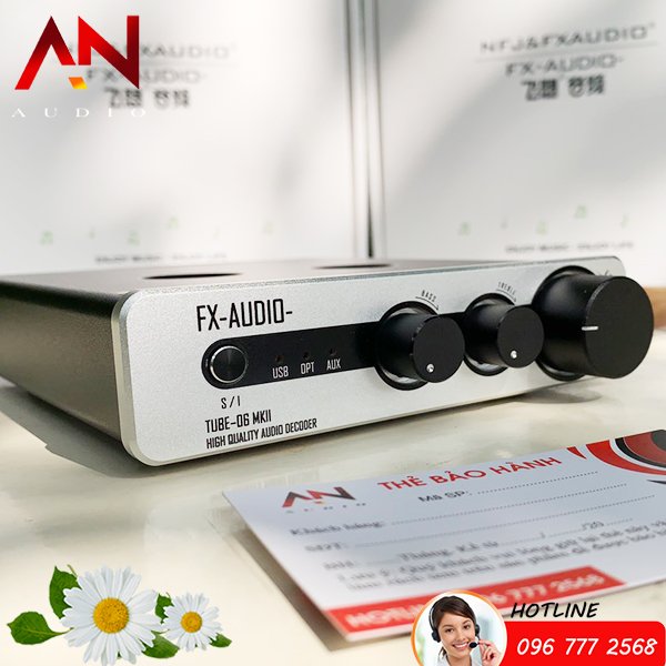 Giải mã/DAC Fx Audio Tube 06 MKII – Bản Nâng Cấp Mạnh Mẽ Tube 06- Hàng Chính Hãng