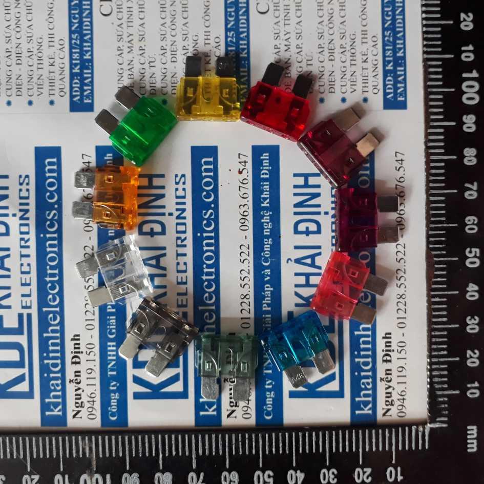 20 cái cầu chì dẹp lớn DÙNG TRONG OTO.... 1A 2A 3A 4A 5A 7.5A 10A 15A 20A 25A 30A 35A 40A kde1887