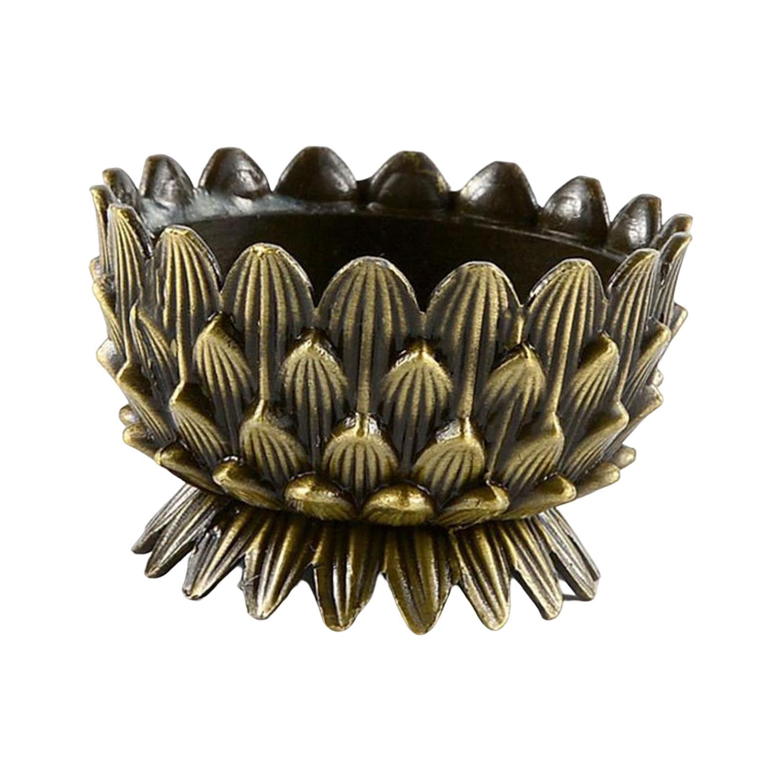 Lotus Ghee Lamp Holder Oil Lamp Holder for Craft Ornaments Buddhist Altar Supplies
