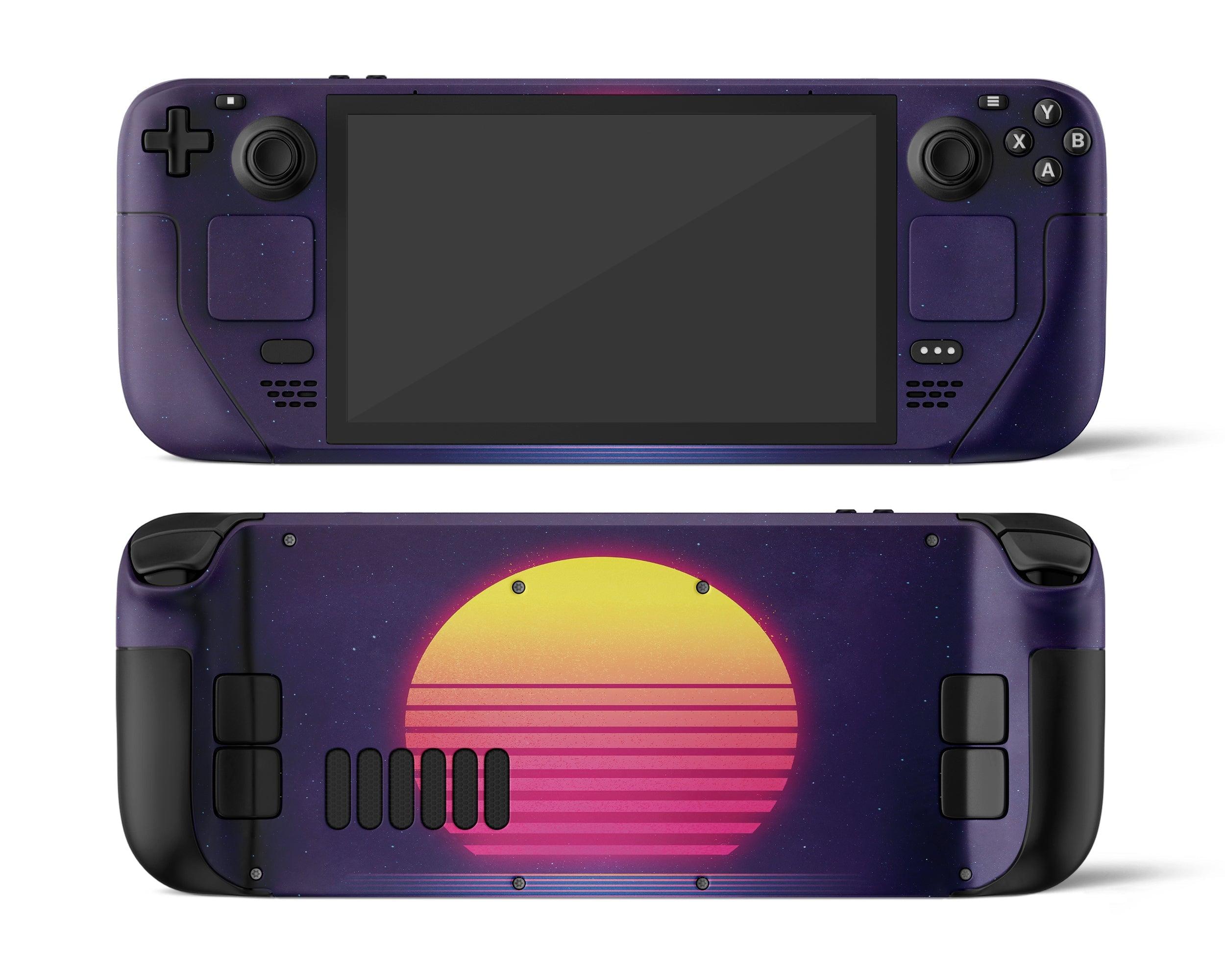 Skin dán Steam Deck mẫu Sunset Vaporwave (Đã cắt sẵn chi tiết, dễ dán)