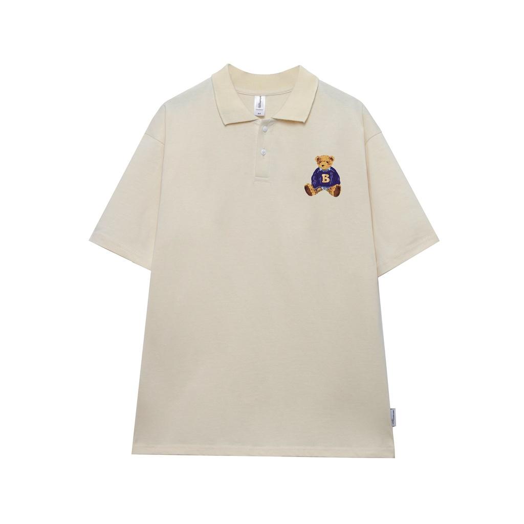 Áo polo nữ form rộng, áo thun polo nữ có cổ đẹp chất cotton form unisex PL006 Miucho in hoạ tiết
