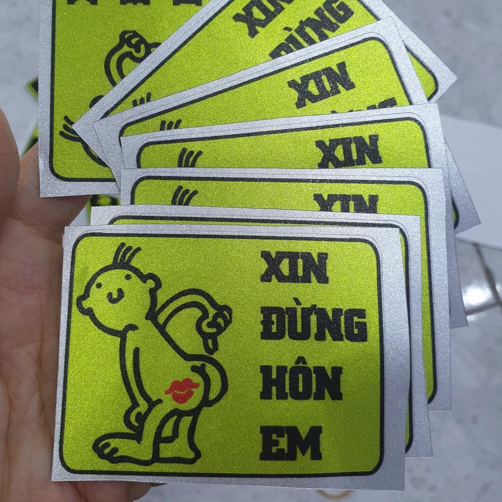 Tem Dán Xe Máy - Sticker Thông Báo In Chrome Đẹp Nhất