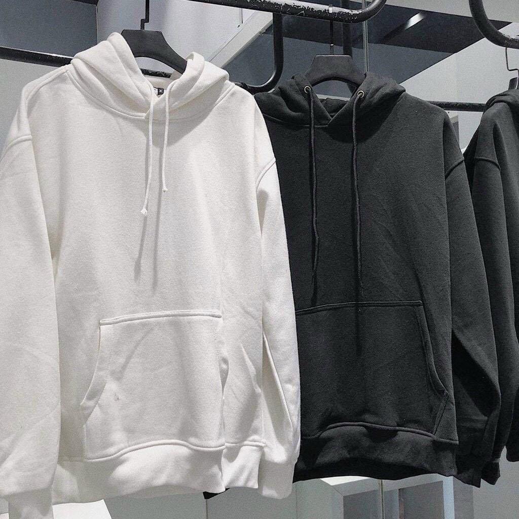 Áo hoodie Unisex in basic trơn độc đáo / Áo hoodie Unisex nhiều màu form rộng vải nỉ dầy ấm phong cách Thời Trang