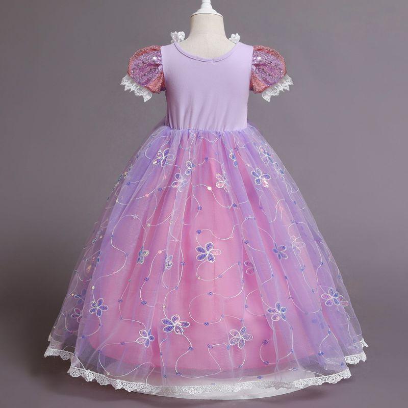 (Sẵn) Váy đầm công chúa Rapunzel phim Nàng công chúa tóc mây cho bé gái cực kỳ dễ thương