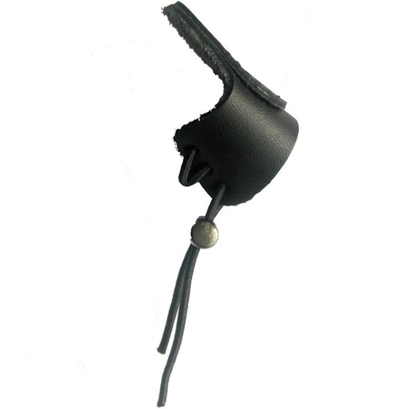 Bán làm dày bằng da bò ngón tay ngón tay bảo vệ người bảo vệ tab vòng săn bắn da thực hành bắn cung mũi tên mũi tên bắn găng tay Color: brown