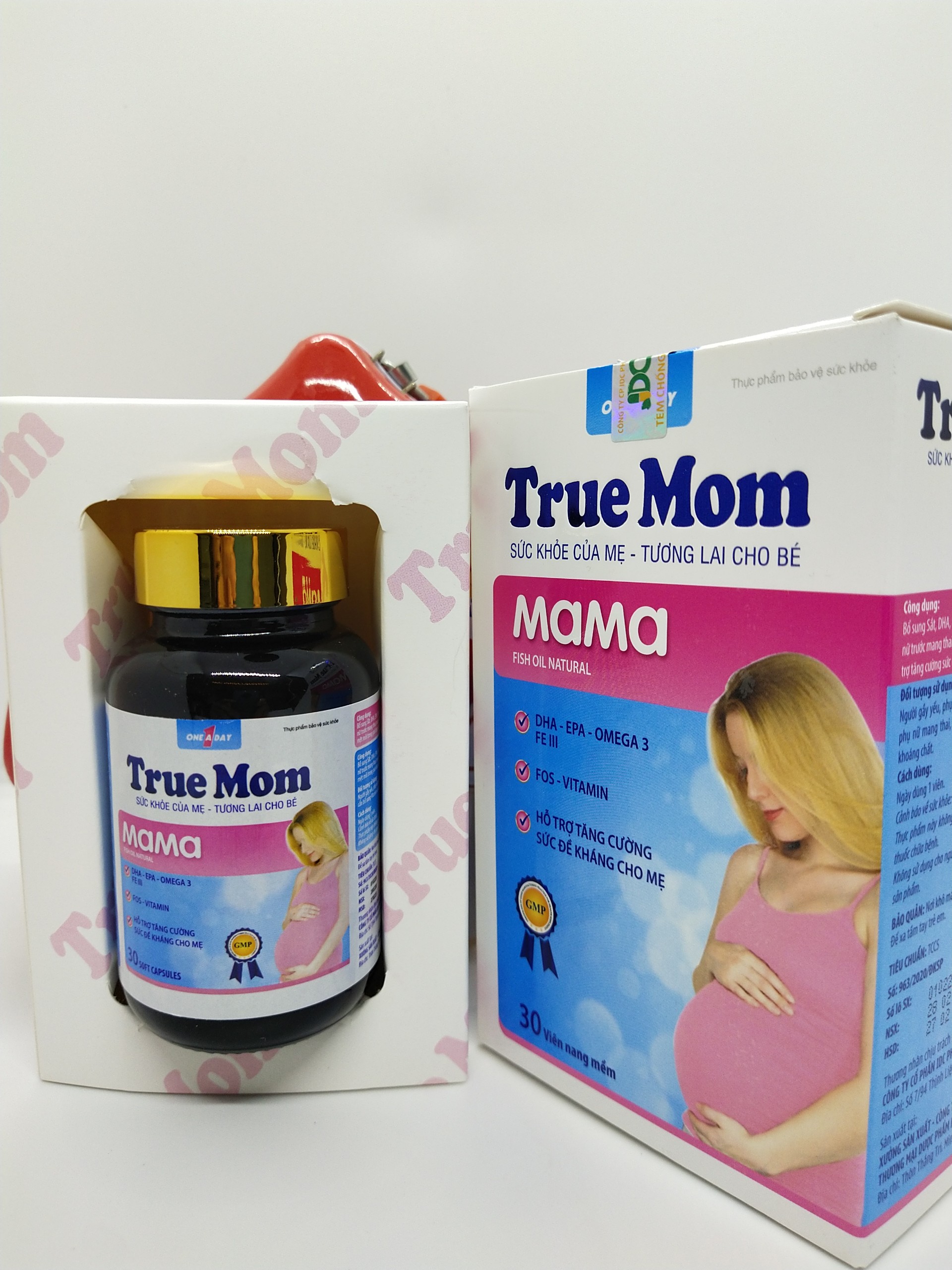 Thuốc bổ True Mom Mama dành cho mẹ mang thai và cho con bú - DHA, FPA, OMEGA 3, FE III - (Hộp 30 viên)