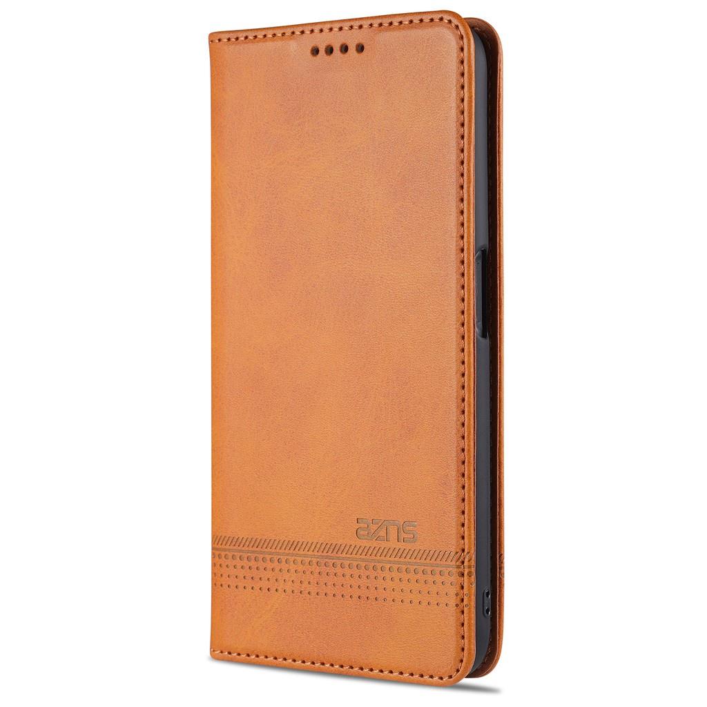 Bao da điện thoại PU kiểu ví nắp lật từ tính màu trơn cho Samsung Galaxy S20+ S20Ultra S20FE S20Lite S21+S21Ultra S21FE