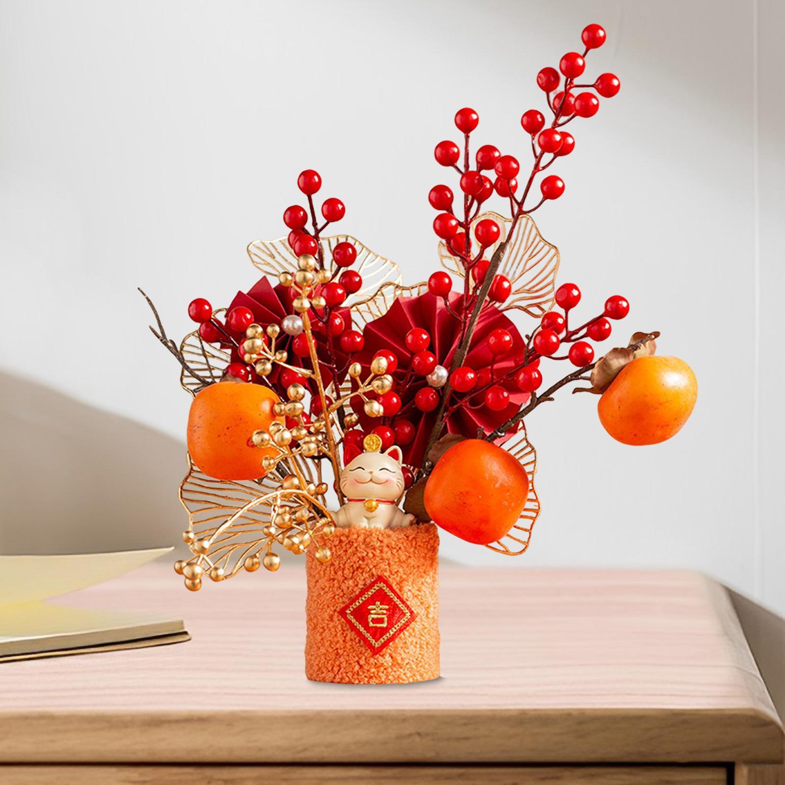 Artificial Bonsai Flowers Hotel Holiday Office Chinese New Year Ornaments