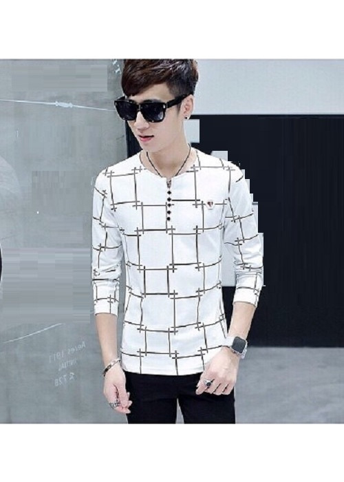 ÁO THUN NAM DÀI TAY PHỐI NÚT CỔ COTTON THẤM HÚT MỒ HÔI TỐT