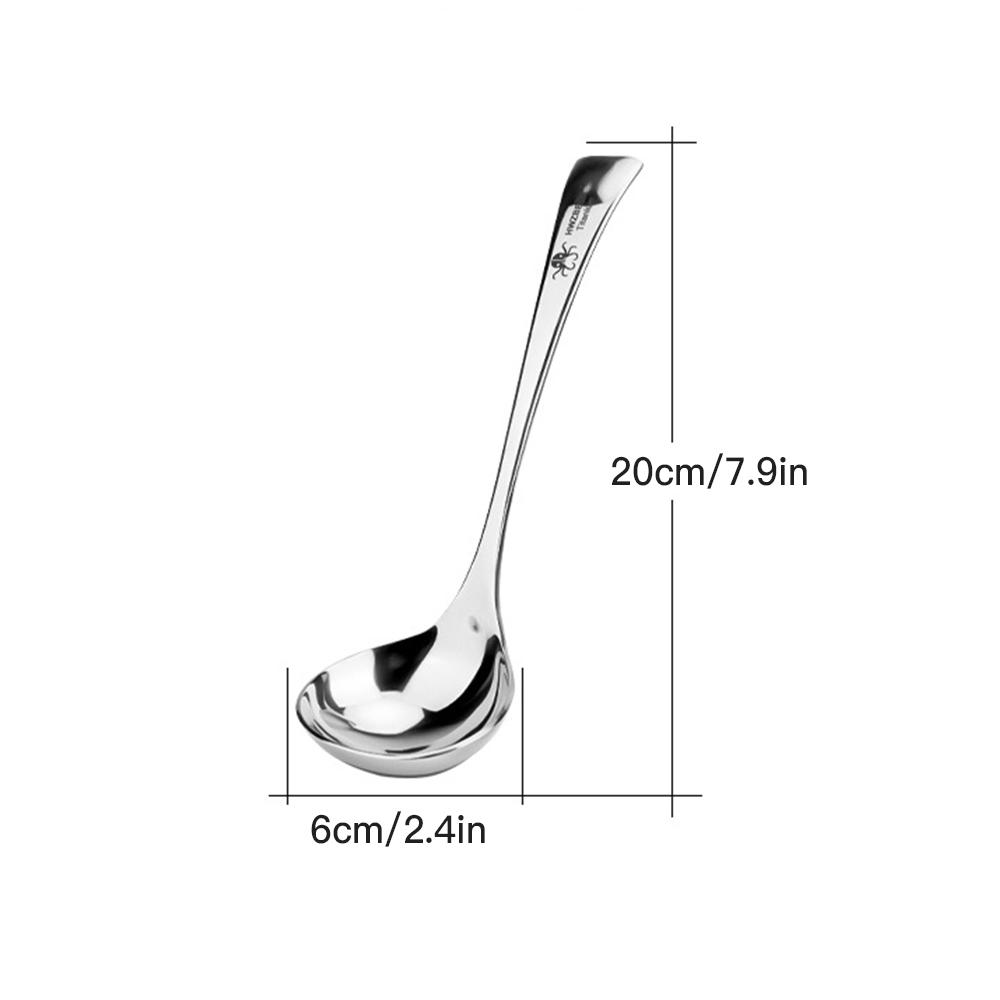 Thìa múc canh tay cầm dài cho nồi súp, bát canh