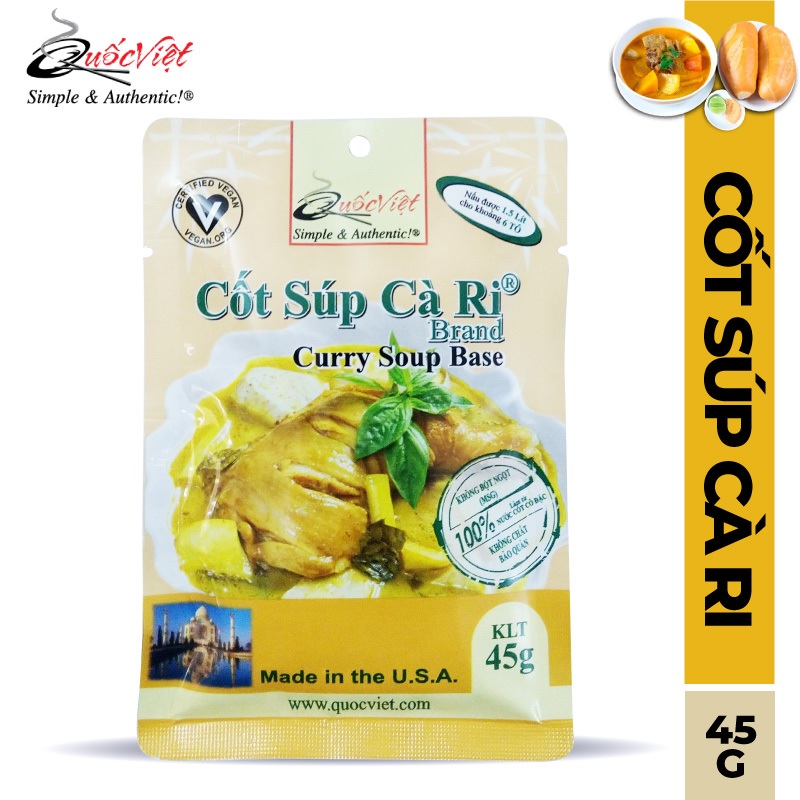 Gia Vị Nấu Cà Ri Cốt Quốc Việt 45g - Nhập Khẩu USA