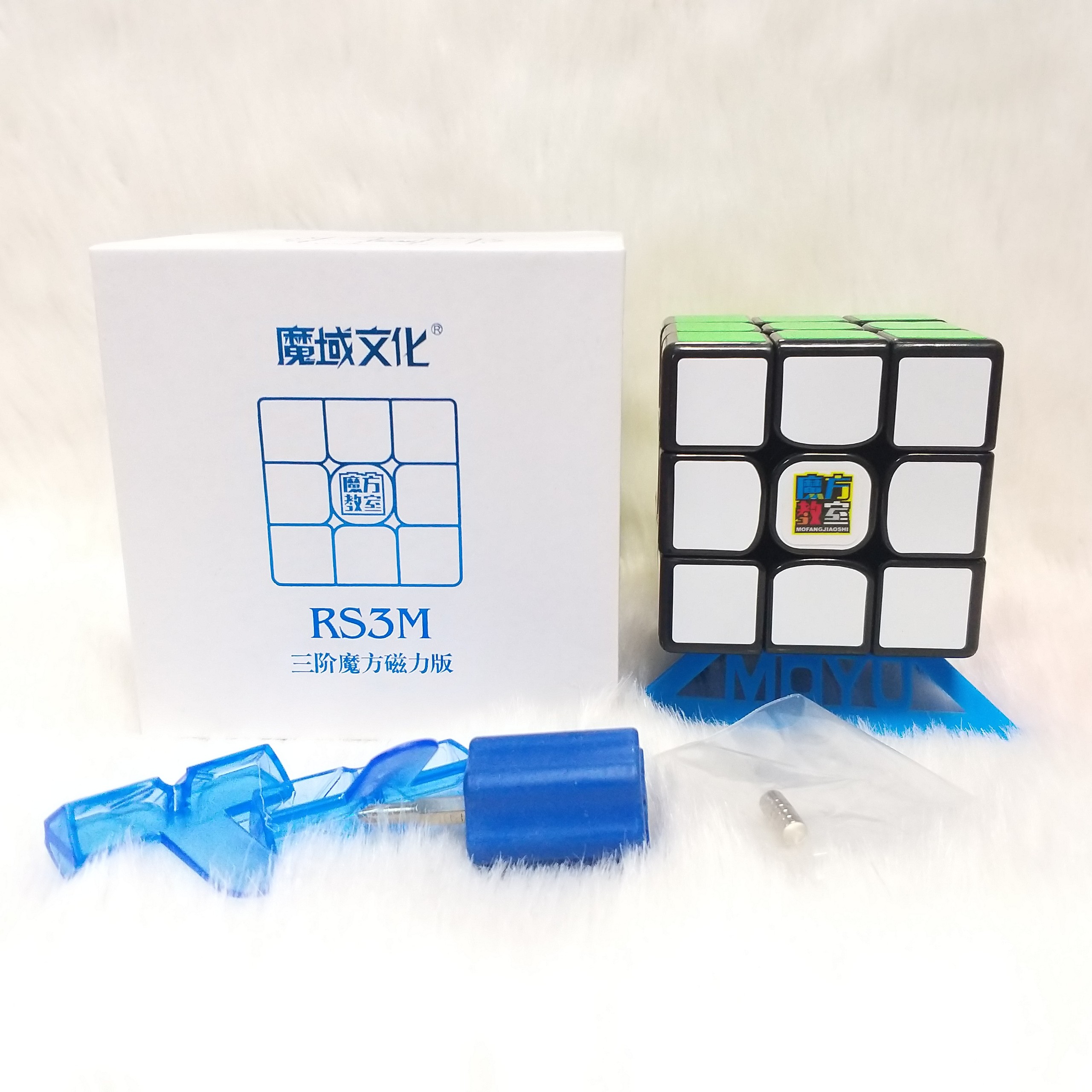 Rubik 3x3 Mofangjiaoshi MF3RS3 M Black (Có nam châm) hiệu Mofangjiaoshi