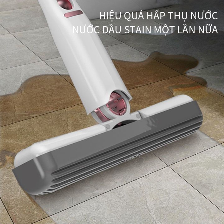 Cây Lau Tự Vắt GẤP GỌN MINI,Bọt Biển Siêu Thấm Hút Đa Năng, Gập Gọn