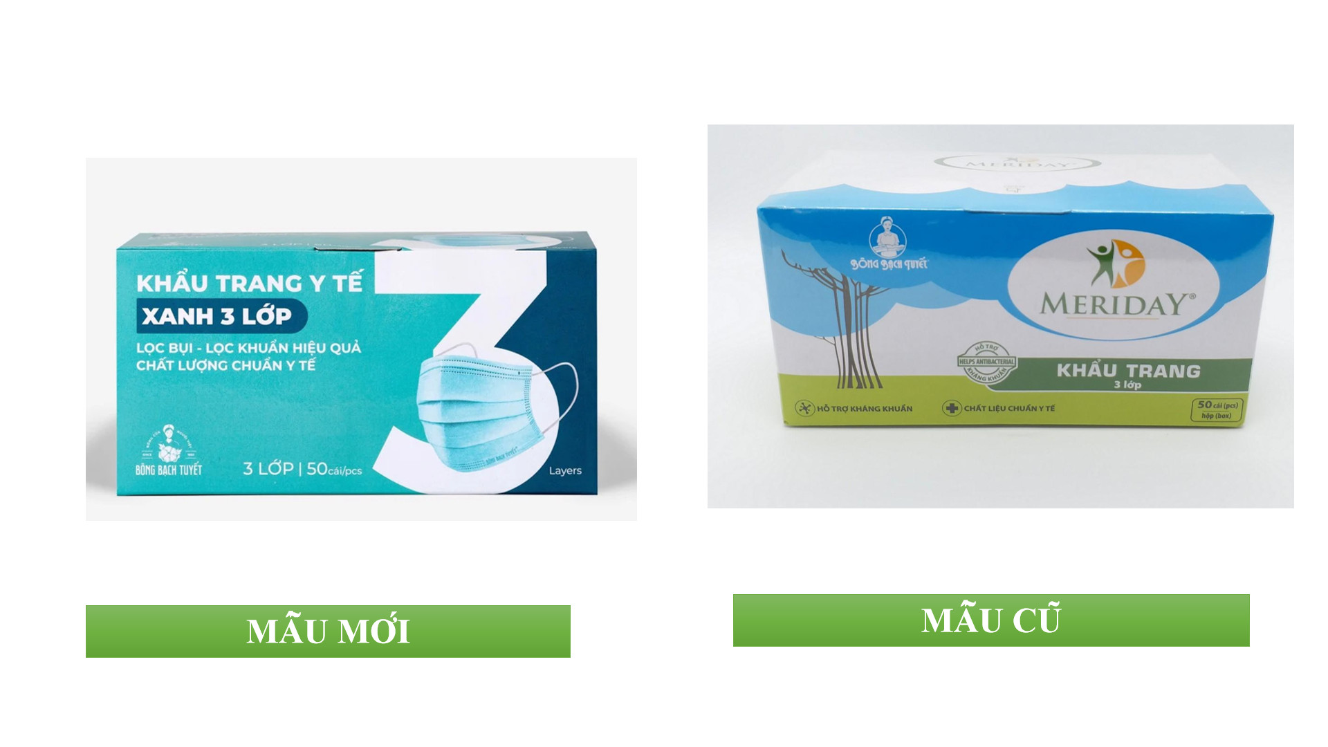 KHẨUTRANG Y TẾ LỚP XANH. MỘT HỘP 50 CÁI