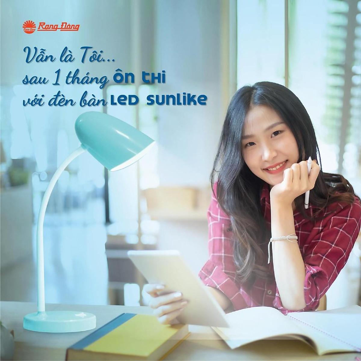 Đèn Học Để Bàn, Chip LED SUNLIKE Ánh Sáng Trung Thực và Bảo Vệ Mắt. Mã sản phẩm RL38.LED - 6W - Hàng chính hãng - XANH LÁ