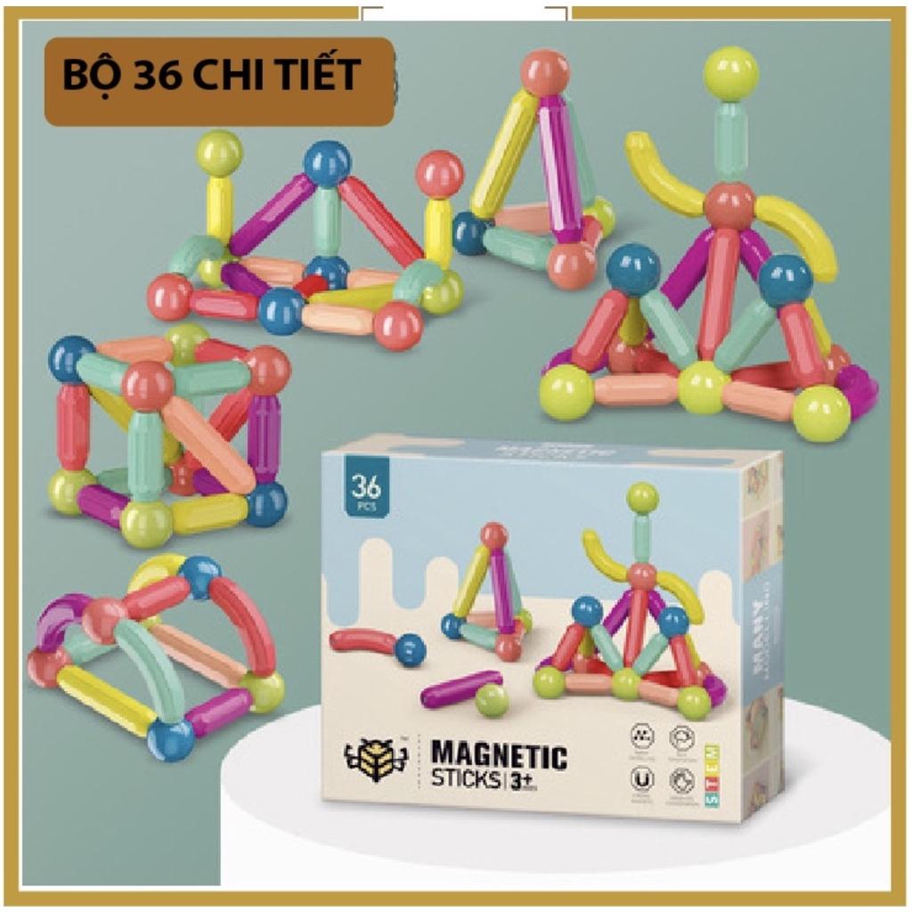 Đồ chơi xếp hình nam châm cho bé lắp ráp khối xây dựng tư duy sáng tạo thông minh bi tròn