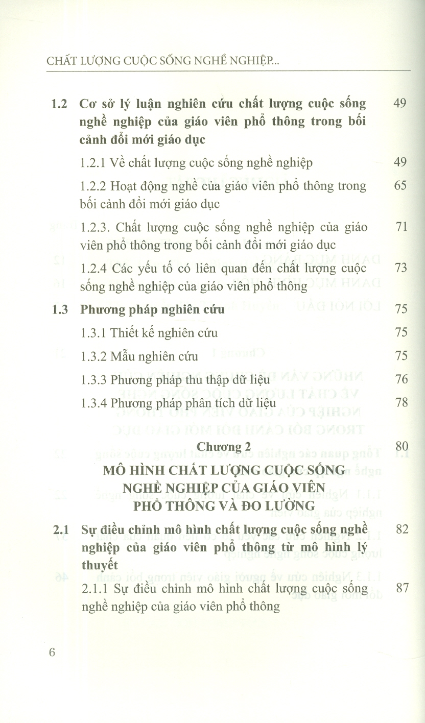 Chất Lượng Cuộc Sống Nghề Nghiệp Của Giáo Viên Phổ Thông Trong Bối Cảnh Đổi Mới Giáo Dục (Sách Chuyên Khảo)