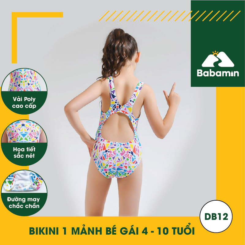 Đồ Bơi Bikini 1 Mảnh Cho Bé Gái Từ 4 - 10 Tuổi Cao Cấp - Babamin – DB12